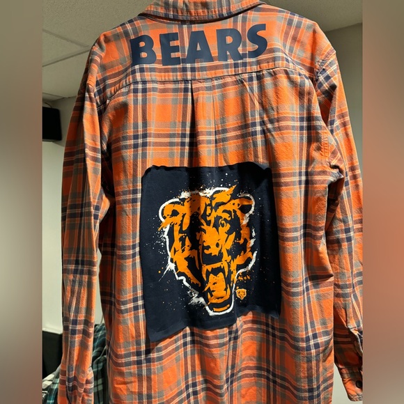 Bear themed one of a kind flannel - Picture 3 of 5